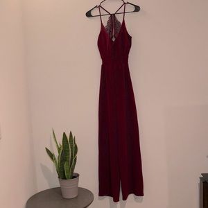Charlotte Russe Maroon / Dark Red Jumpsuit